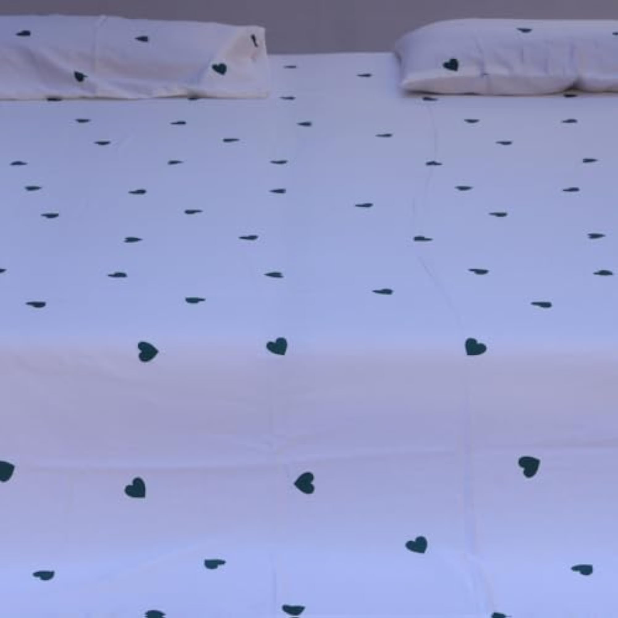 Pure Cotton Ultra-Soft Super King Size Bedsheet with 2 Pillow Covers